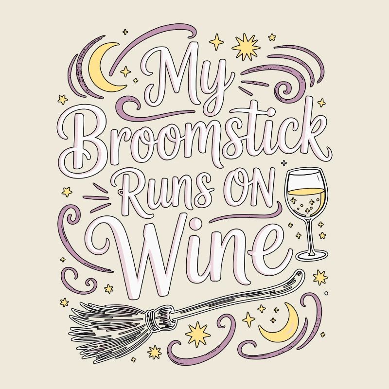 Witchcraft My Broomstick Runs On Moon Magic Wicca