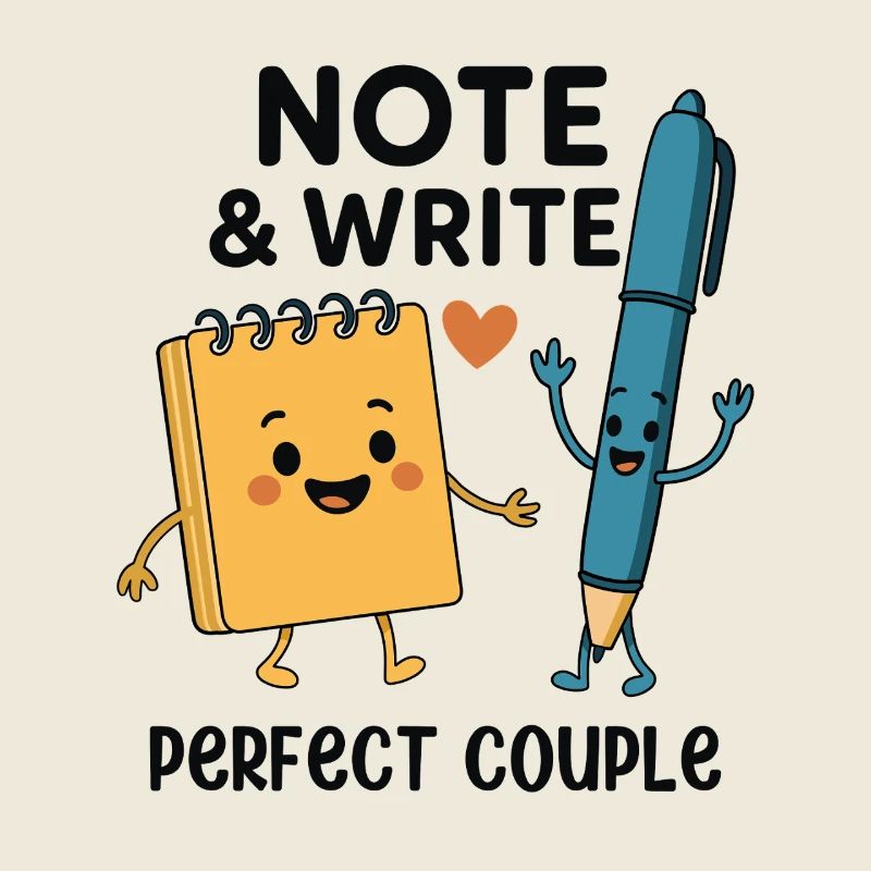 Note & Write Perfect Couple Fun Design