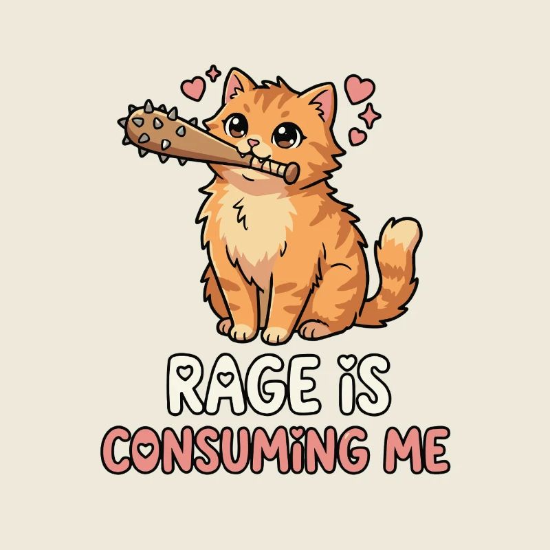 La rage me consume Chat mignon meme