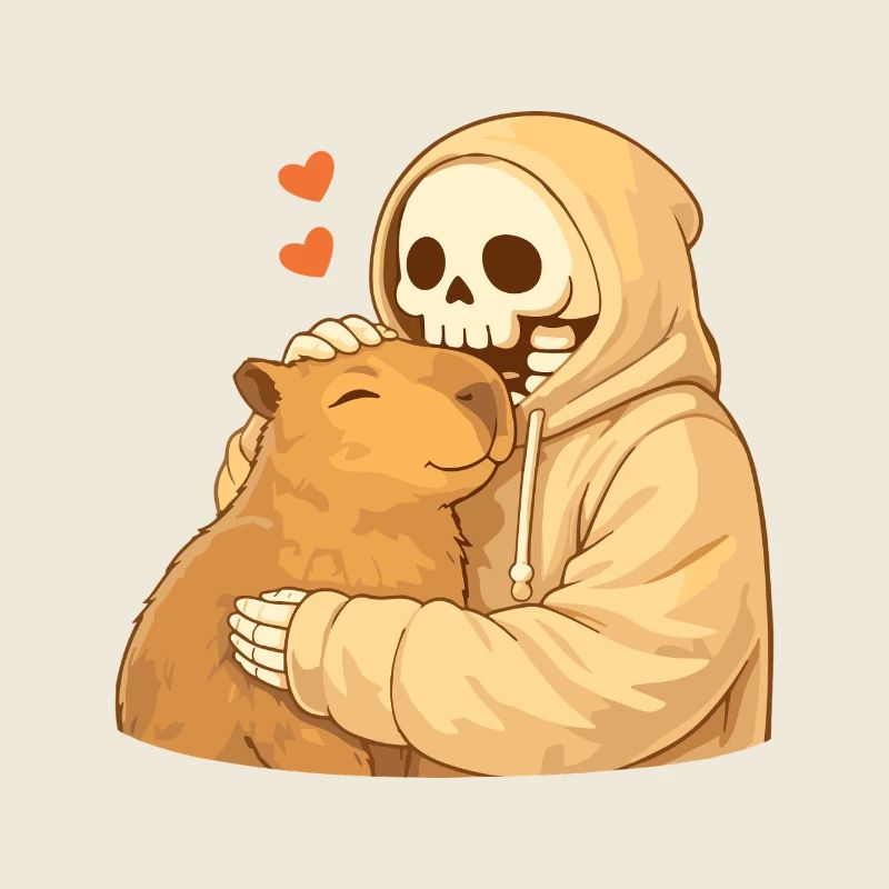 Cozy Skeleton with Capybara – Security