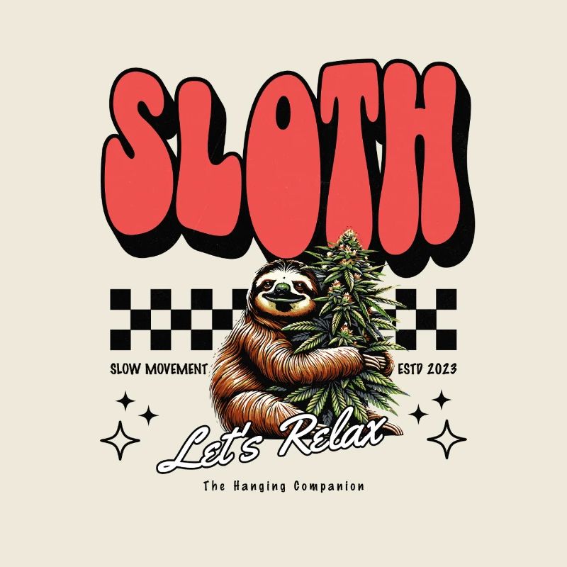 Sloth Relax – Chill Pattern Cannabis défectueux