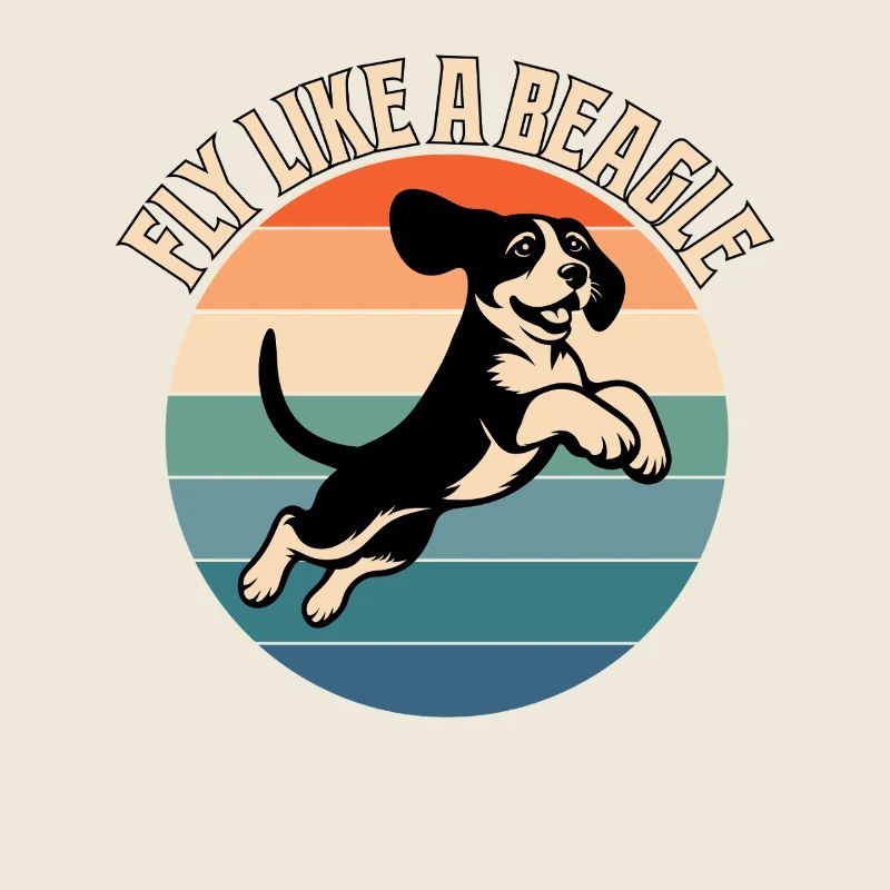Volez comme un beagle rétro vintage