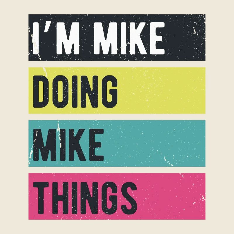 Ich bin Mike und mache Mike-Dinge in Retro-Farben