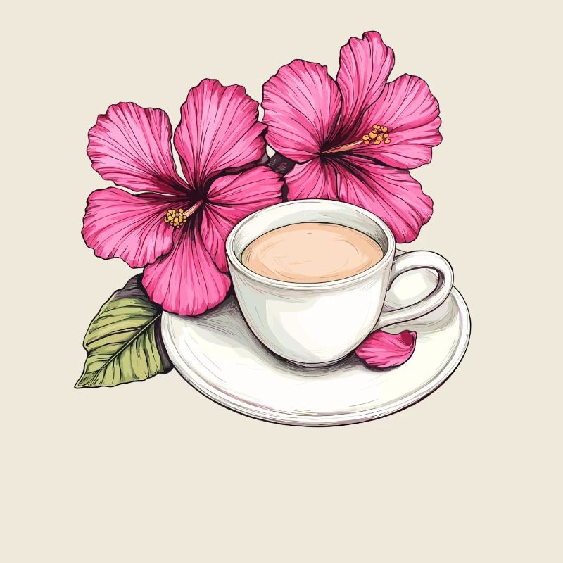 Hibiskus Kaffeetasse Impression