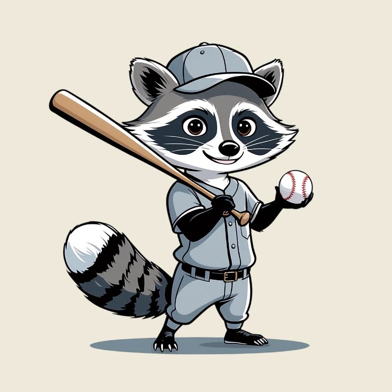 Waschbär Baseballheld