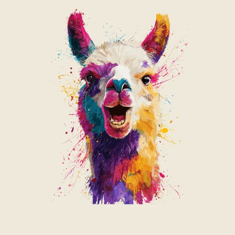 Farbenfrohe Llama Explosion