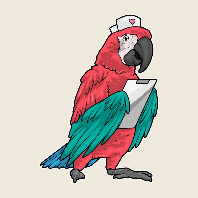 Clipboard d’infirmière perroquet