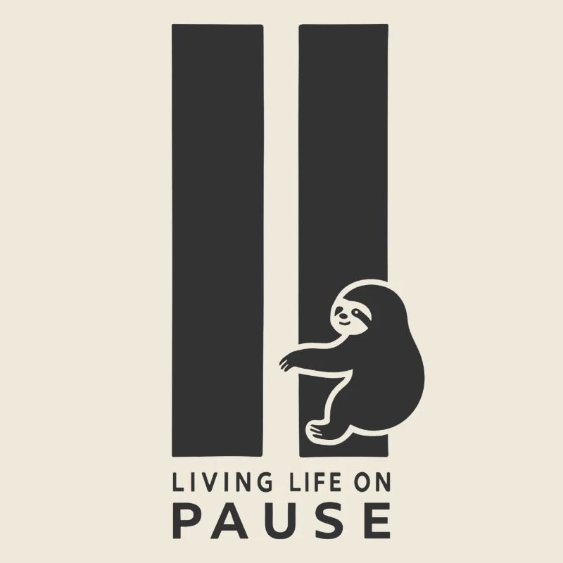 Sloth Living Life on Pause Chilling Relaxing