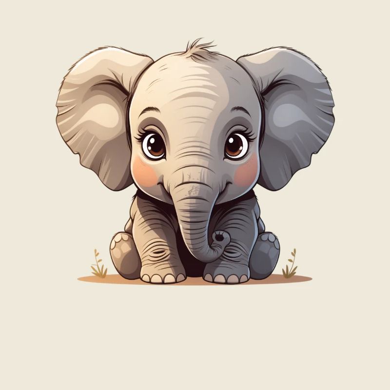Dessin animé mignon bébé éléphant