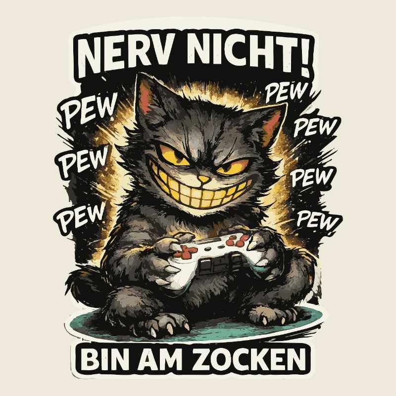 Nerve Not I'm Gambling Gamer Cat Design