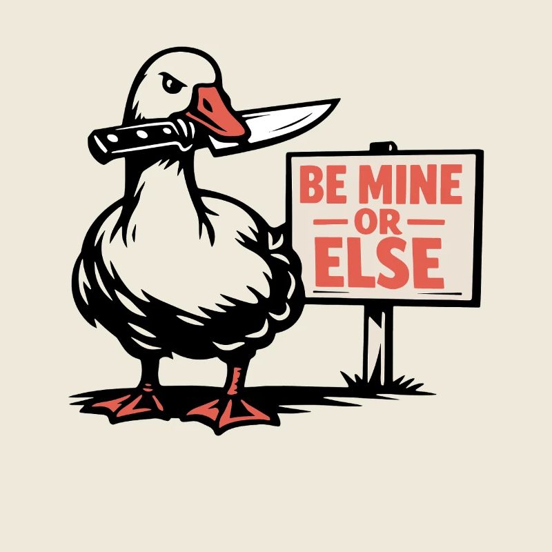 Be Mine or Else - Valentine's Goose