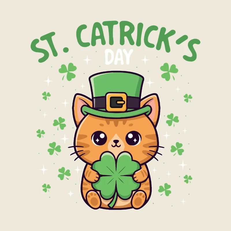 St Catrick’s Day Irish Cat Lover