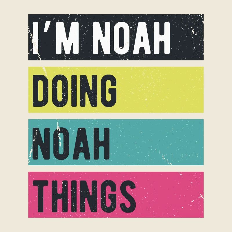 Ich bin Noah und mache Noah-Dinge Retro-Farben