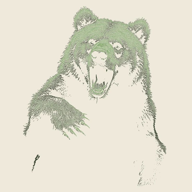 Grizzly Bear Hiking Camping Vintage Brown Bear