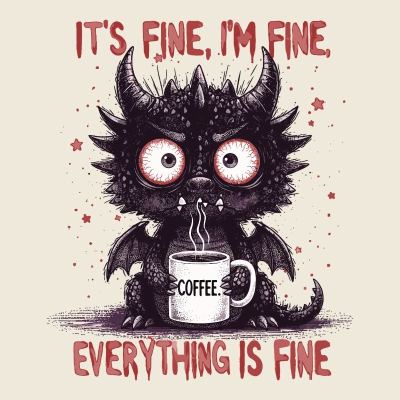 Its Fine In Fine Coffee Dragon Humor