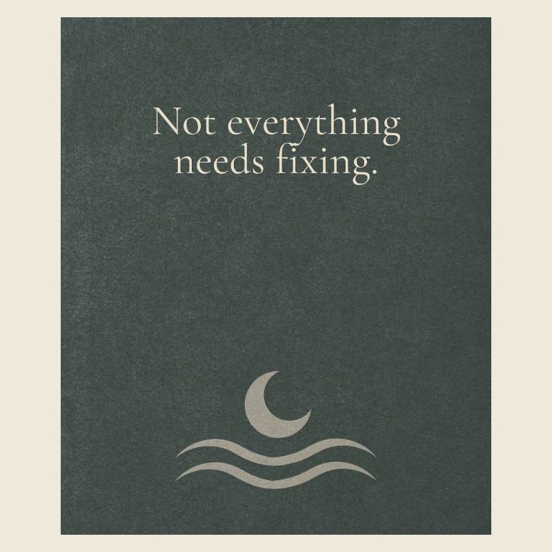 Not everything needs fixing