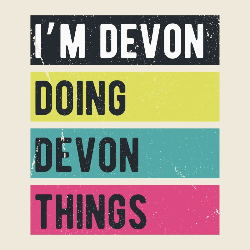 Ich bin Devon und mache Devon-Dinge in Retro-Farben