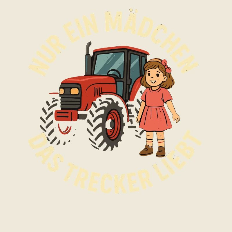 Nur ein Mädchen das Trecker liebt