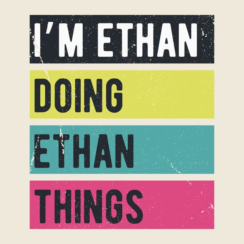 Je suis Ethan qui fait des couleurs rétro d’Ethan