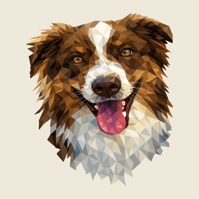 Australian Shepherd – Conception géométrique de chien