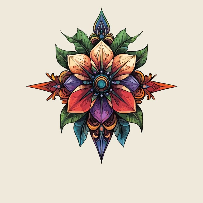 Mandala de l’Étoile de Fleurs