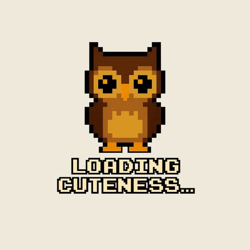 Pixel Eulen Loading Cuteness