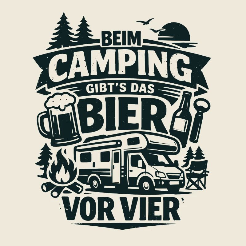 Bier Vor Vier Beim Camping