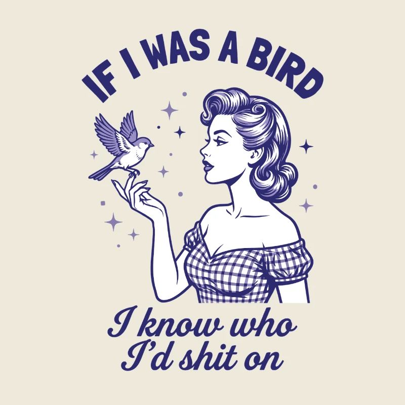 Echte Rache Vogel Retro Statement