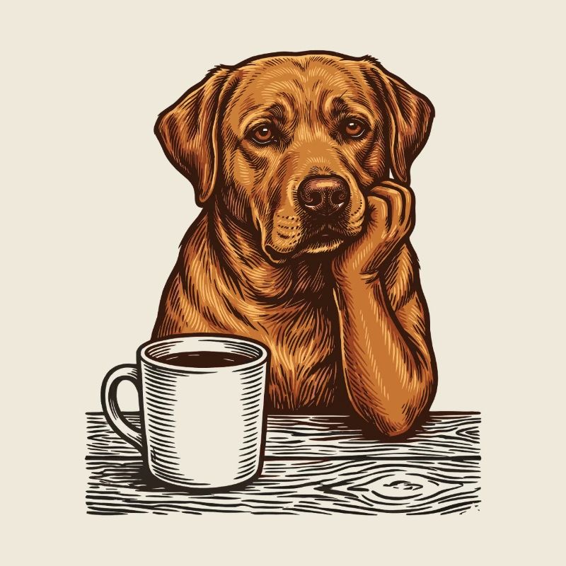 Echter Foxred Labrador Kaffee Morgenmuffel