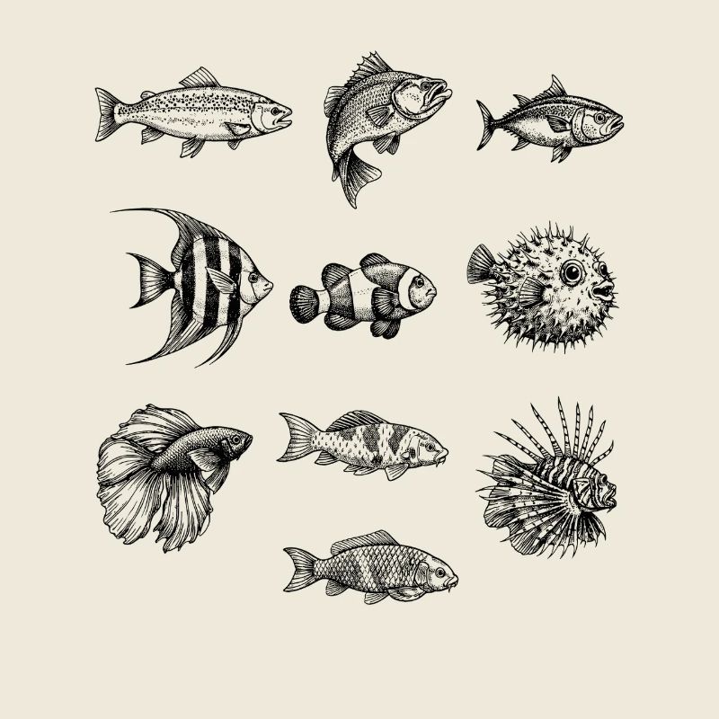 Sea Silhouettes: Fish Silhouettes