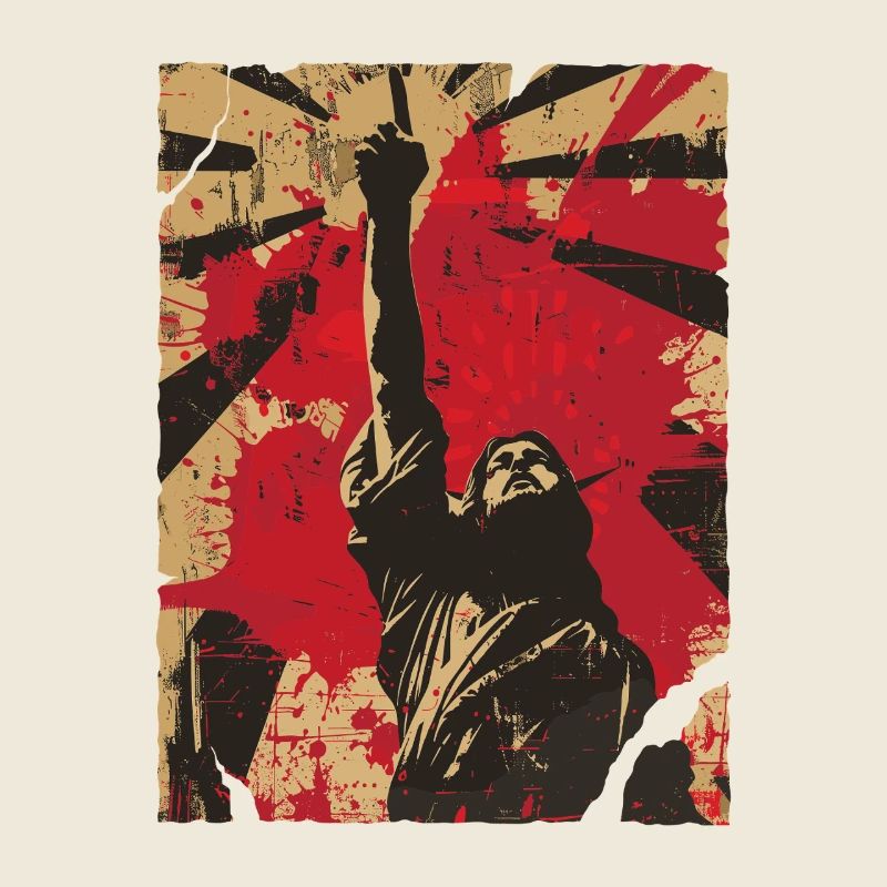 Aufstehende Faust Protest