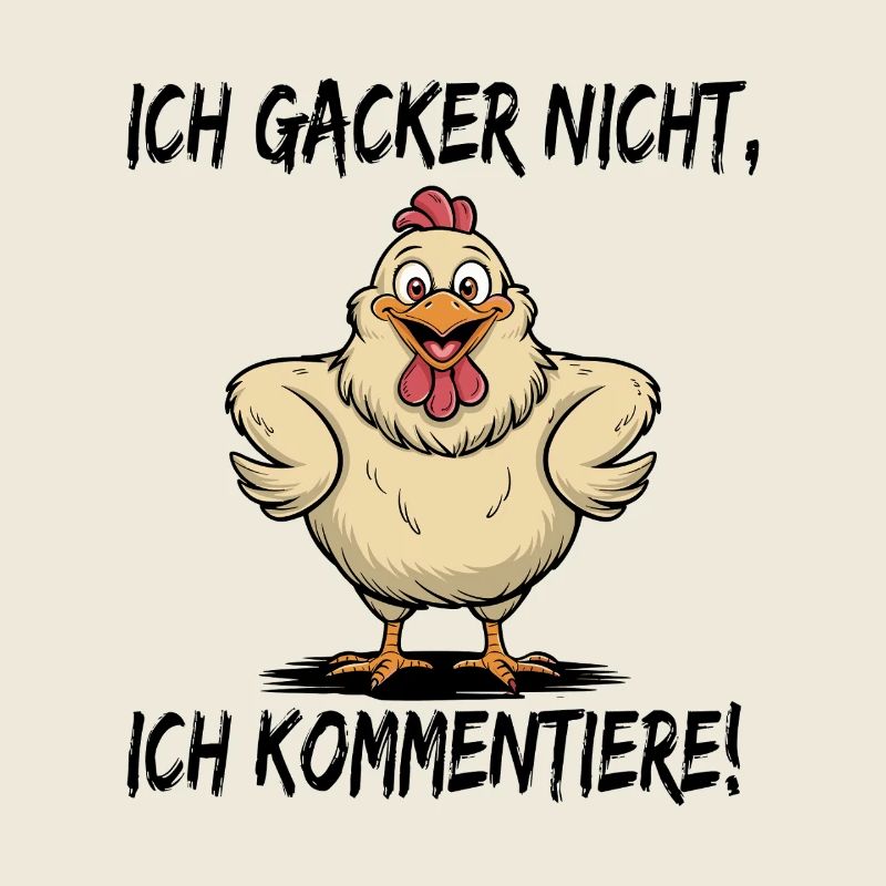  Ich Gacker Nicht Ich Kommentiere Witziger Huhn