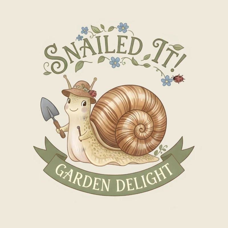 Snailed It! – Cute Snail in Garden Design