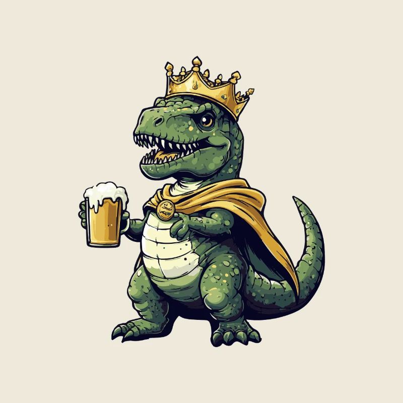 Dinosaur T-Rex Beer King