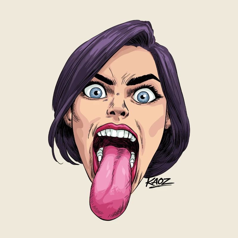 Tongue Out: Comic Expression