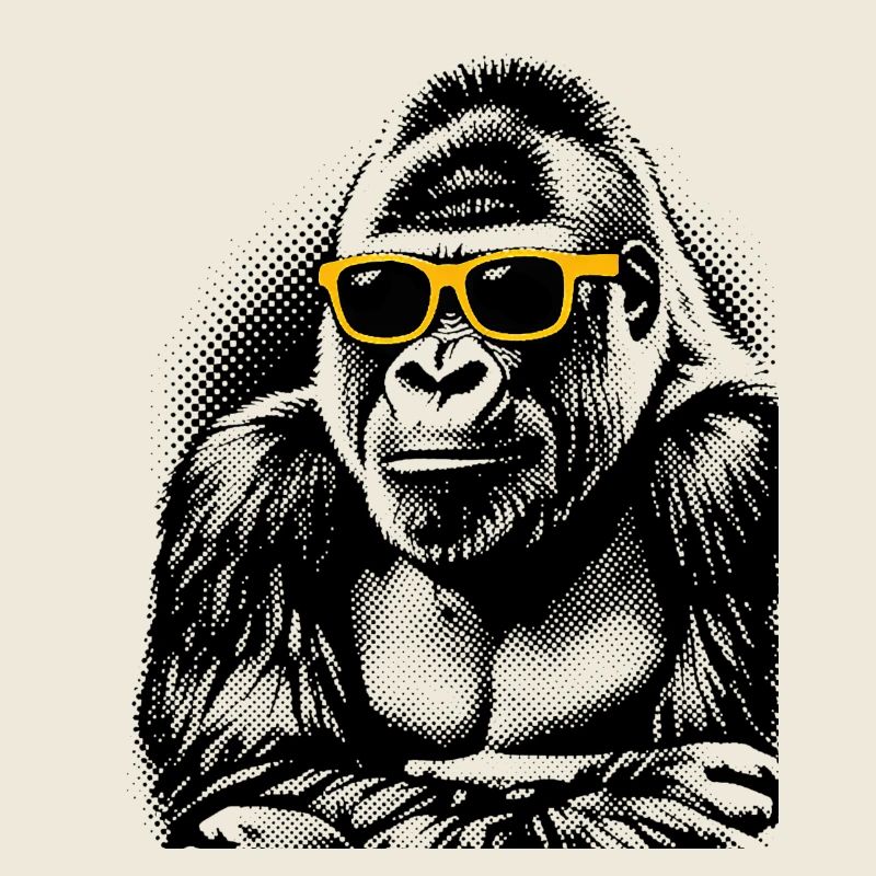 Gorilla Halftone Neon Yellow Sunglasses