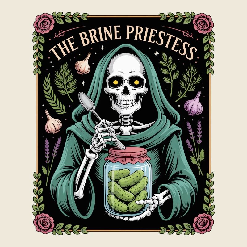 The Brine Priestess Skeleton Cucumber Witch
