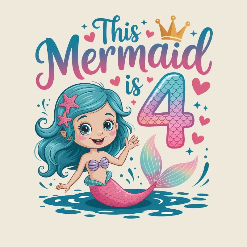 4e anniversaire de la sirène 4 ans