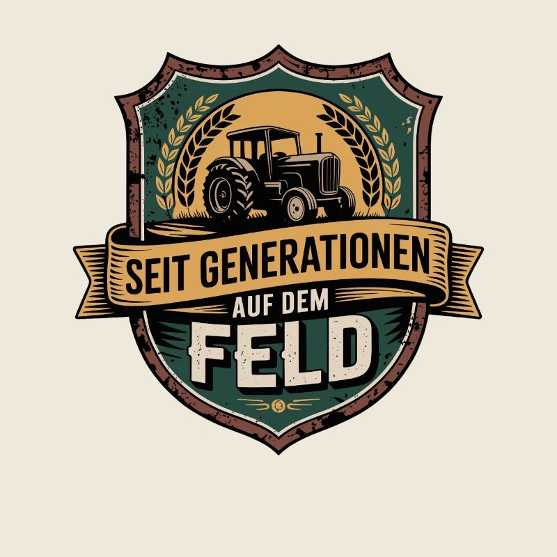  Seit Generationen Auf Dem Feld Traktor Bauer