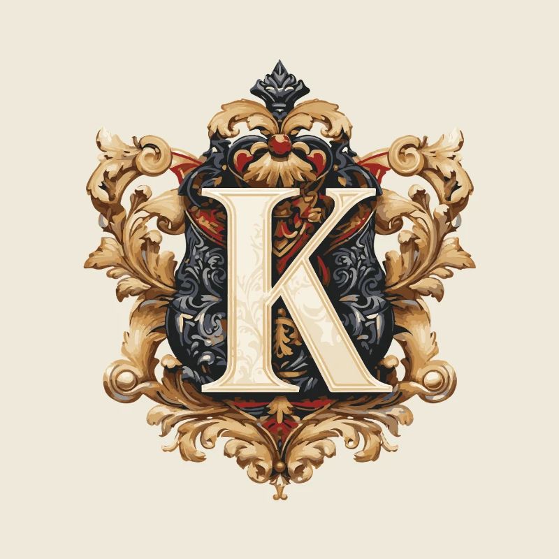 K Buchstabe Name Krone