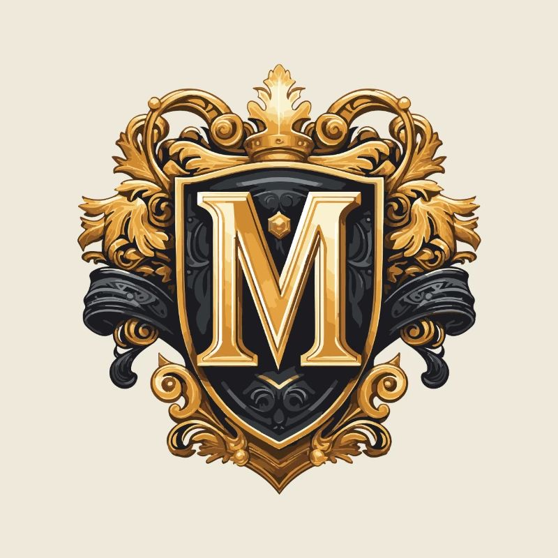 M Buchstabe Name Krone