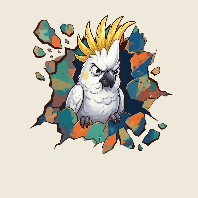 Cockatoo Breaks Rock Colors