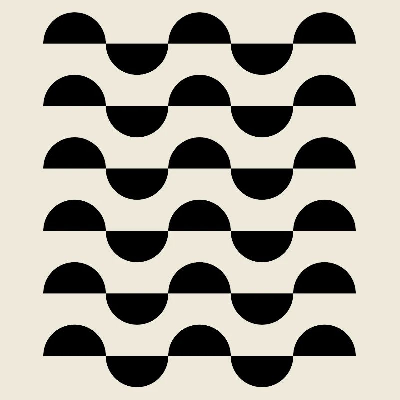 geometric wavy circles pattern design