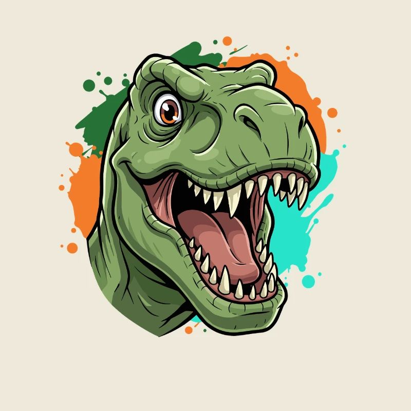 Impression néon T-Rex Paint Splash