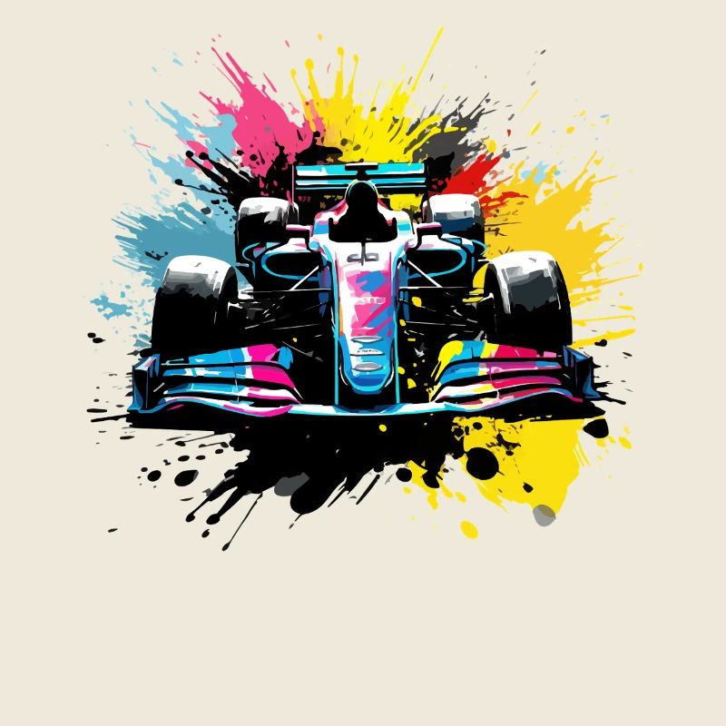 Pilote de course de voitures de course colorées à l’écran