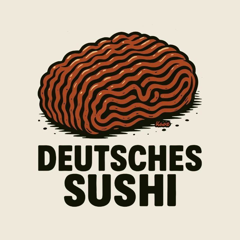 Deutsches Sushi  Hackfleisch Mett 