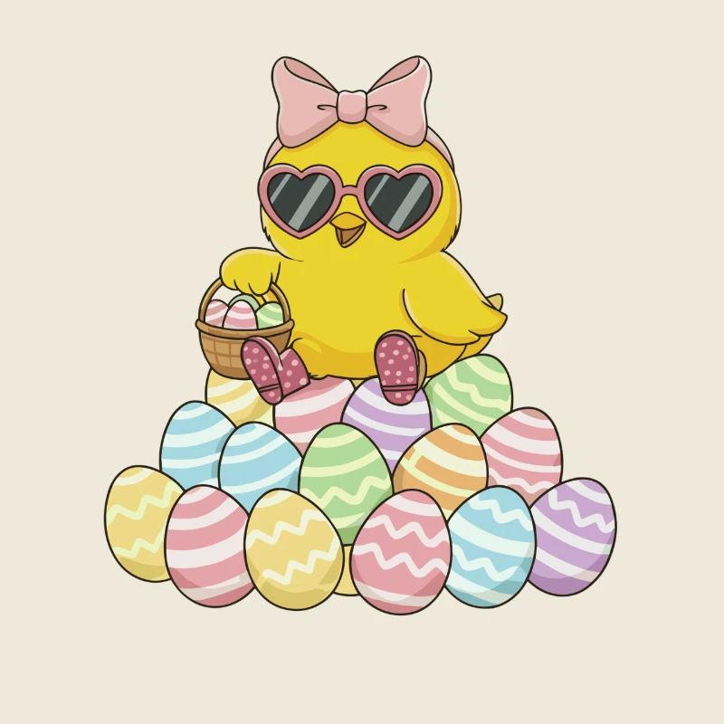 Pastel Chick Easter Egg Parade