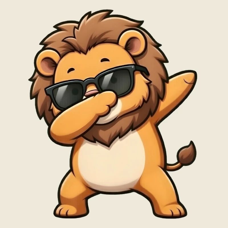 Dabbing Lion