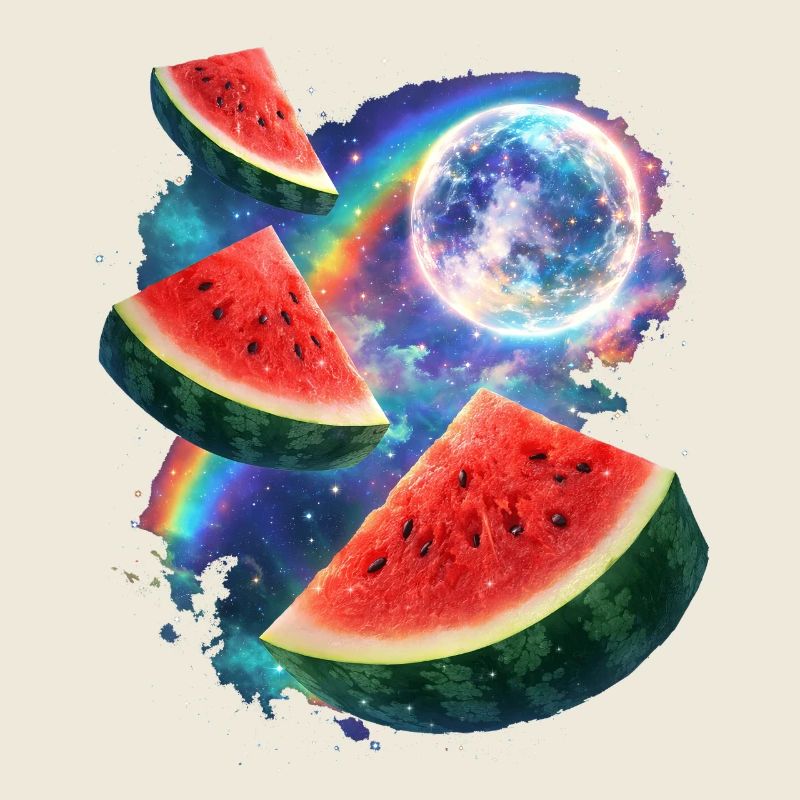 Weltraummelone Neon Kosmos