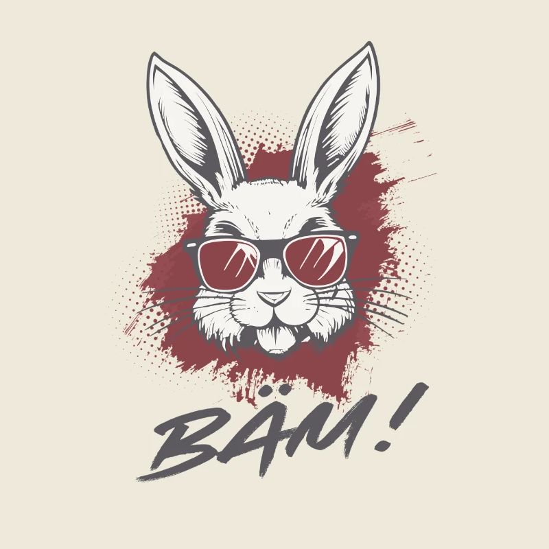Cool Bunny BÄM Statement Statement Drôle